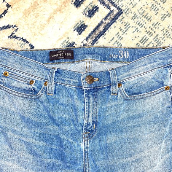 J. Crew Reid light wash cropped jeans size 30 EUC - Picture 5 of 7